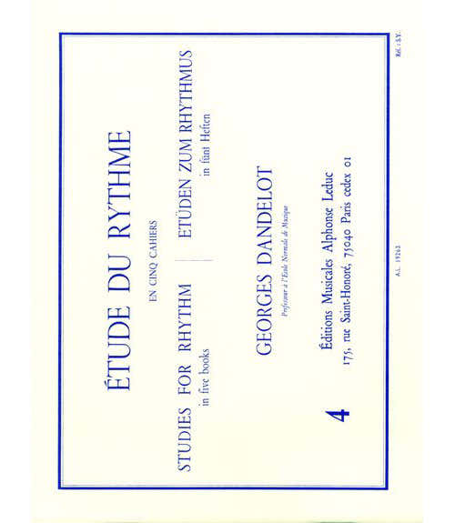 Dandelot Yves - Etude Du Rythme Vol.4