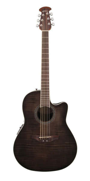 Ovation Elektro-Akoestische Gitaar Celebrity Standard Plus Mid Cutaway Transparent Blackburst Flame