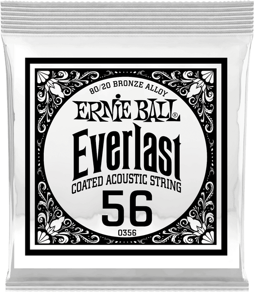 Ernie Ball .056 EVERLAST COATED 80/20 BRONZE ACOUSTIC GUITAR STRINGS