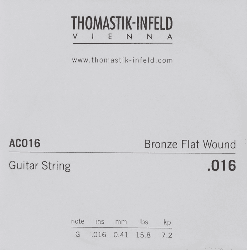 THOMASTIK ACOUSTIC GUITAR STRINGS PLECTRUM ACOUSTIC SERIES. NICKEL-FREE.016