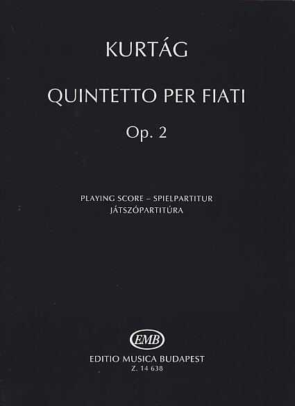 EMB (Editio Musica Budapest) KURTAG G. - QUINTETTO PER FIATI OP. 2 - CONDUCTEUR