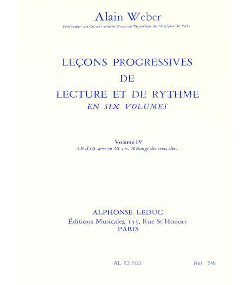 WEBER A. - Progressieve lessen in lezen en ritme Deel 4