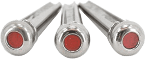 LIQUID METAL CHROME DOWEL SET RED DOT