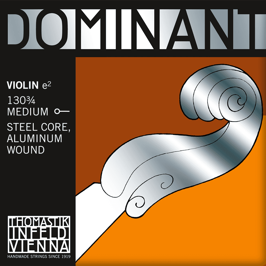 3/4 DOMINANT VIOLIN STRING E 130 MEDIUM TENSION
