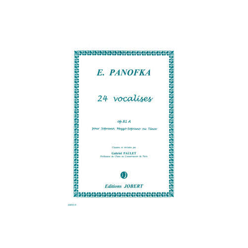 Jobert Panofka - Vocalises Vol.1 op.81A-sat - Voix Élevée et Piano