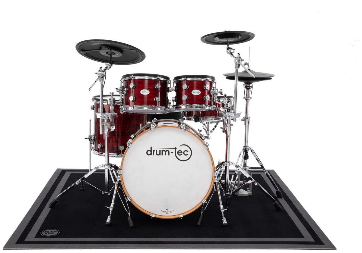 Vrije Ophanging & 27dB Contactgeluidreductie - Drummat 1.85 x 1.65m - Stage Black