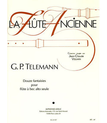 Telemann G. PH. - 12 Fantaisies - Flute A Bec Alto Seule