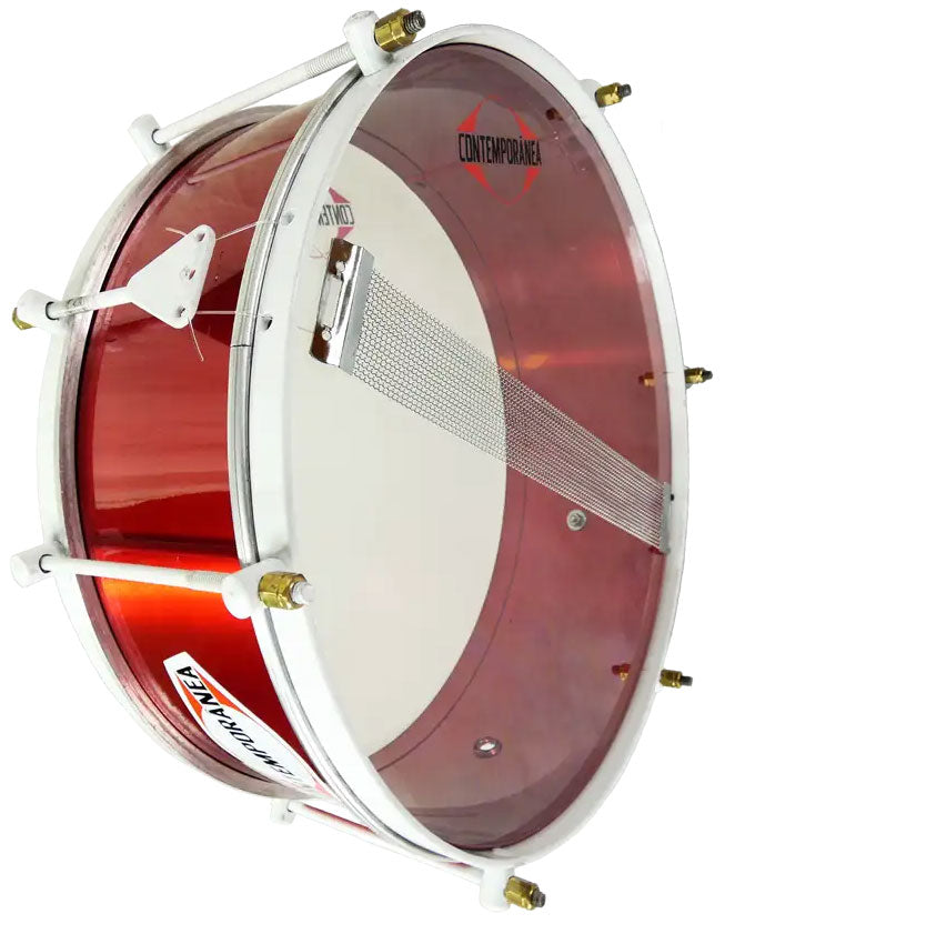 Contemporanea Caixa 14" x 15cm - 6 spanstaven - snarenmat - Light - Rood - editie ALEGRIA