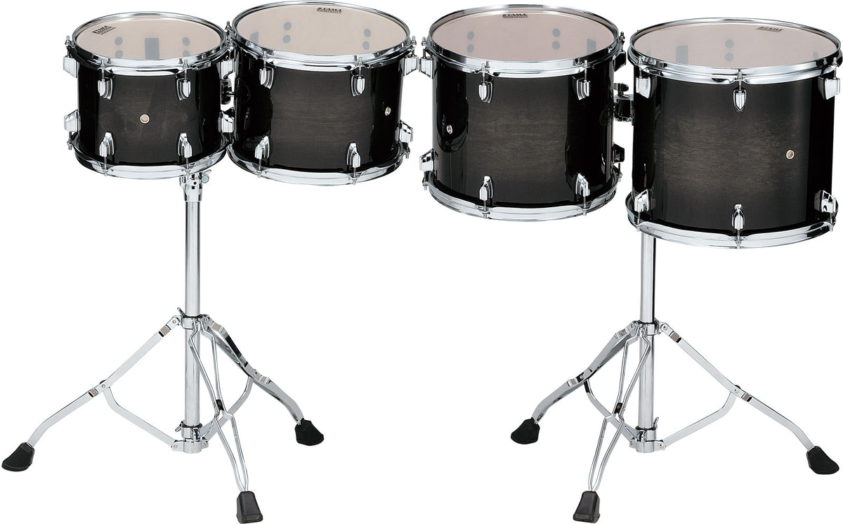 Tama MID-PITCHED 4PC CONCERT TOM SET TRANSPARENT BLACK BURST