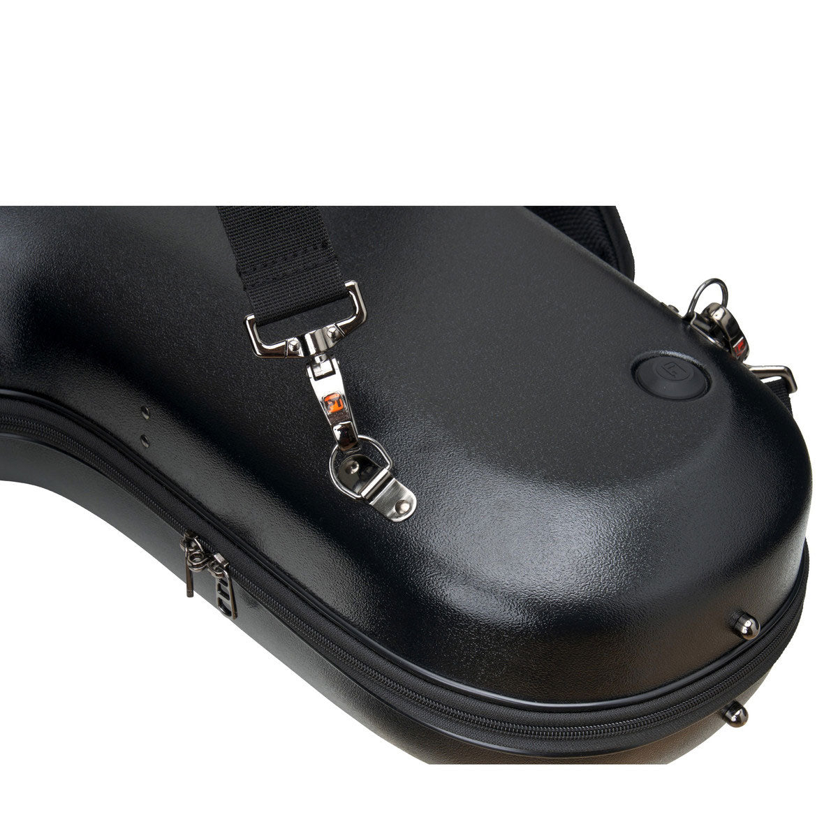Zwarte Micro Zip Etui - Altsaxofoon