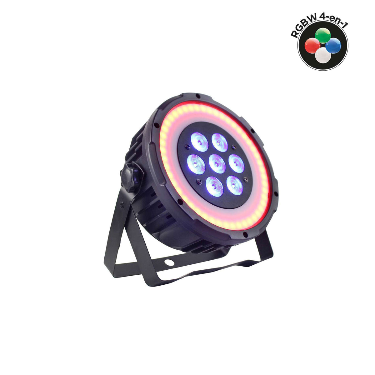 Power Lighting Par Slim 7X10W Quad-ring