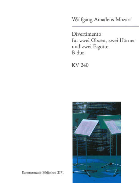 Edition Breitkopf Mozart W.a. - Divertimento B-dur KV 240