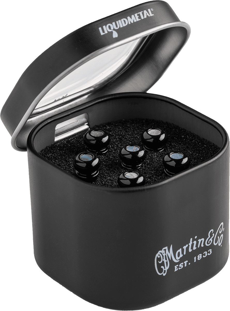 C.F. Martin & Co LIQUID METAL BRIDGE PINS BLACK PAUA