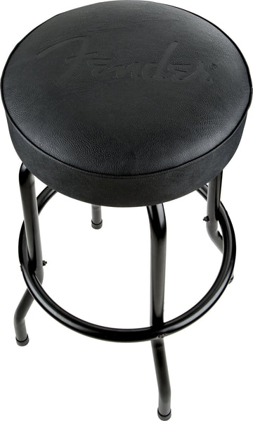 Barkruk met reliëf zwart logo Zwart-Zwart 30"