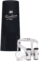 Vandoren M/O PEWTER FINISH LIGATURE Eb WITH PLASTIC CAP - LC52PP