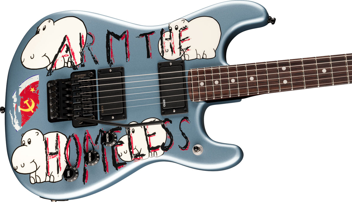 Tom Morello Arm The Homeless Stratocaster RW Blue Ice Metallic