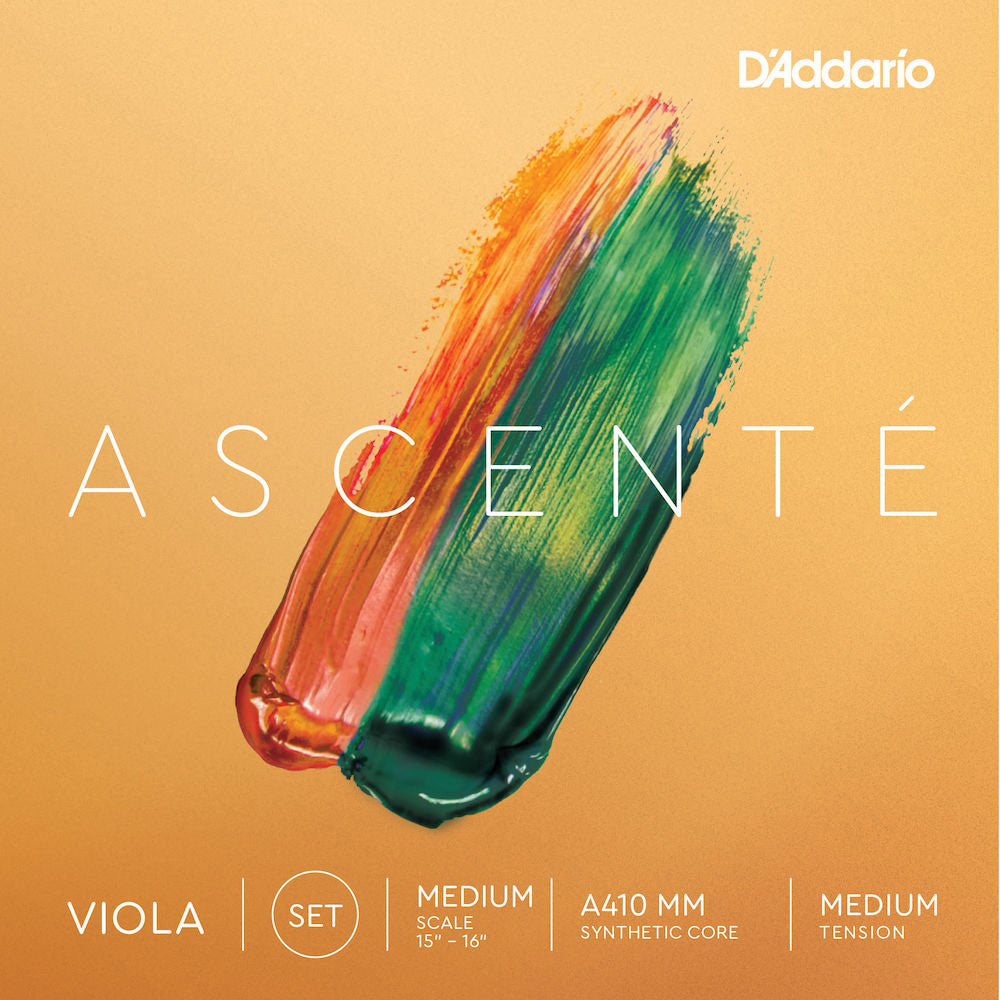 D'ADDARIO STRING SET FOR VIOLA ASCENTE MEDIUM TENSION TUNING FORK MEDIUM