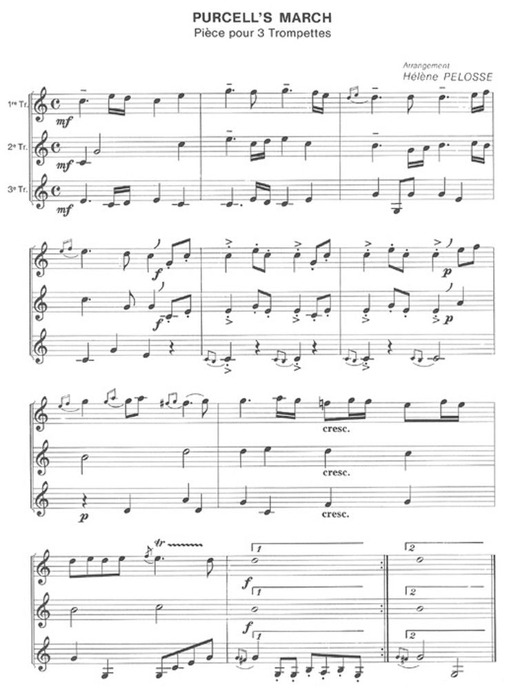 Purcell H. - Purcell's March - 3 Trompettes