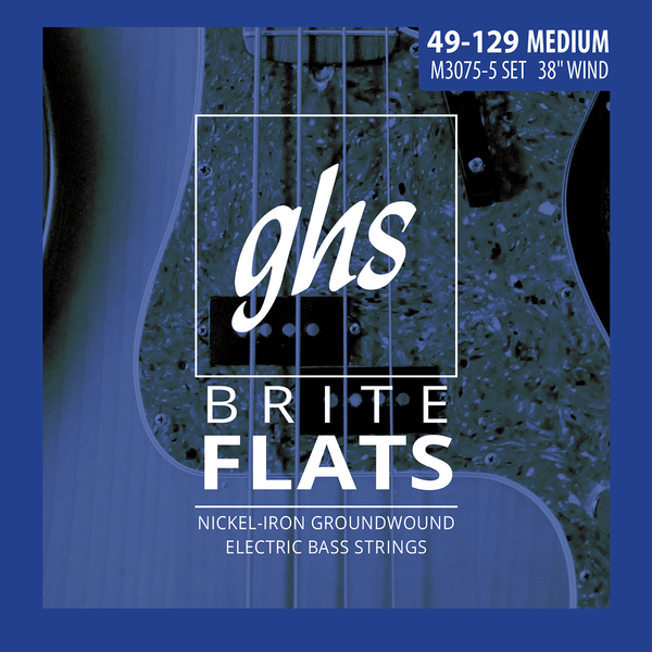 GHS BRITE FLATS LONG/MEDIUM SCALE 5 CORDES