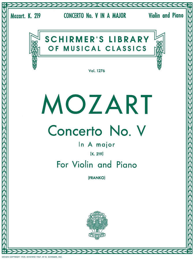 Vioolconcert nr.5 in A majeur K.219