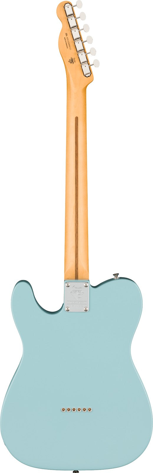 Telecaster 75 Jaar Player II, Palissander toets. Daphneblauw