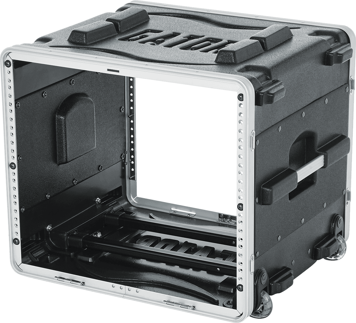 Rack 19" 8u met wielen
