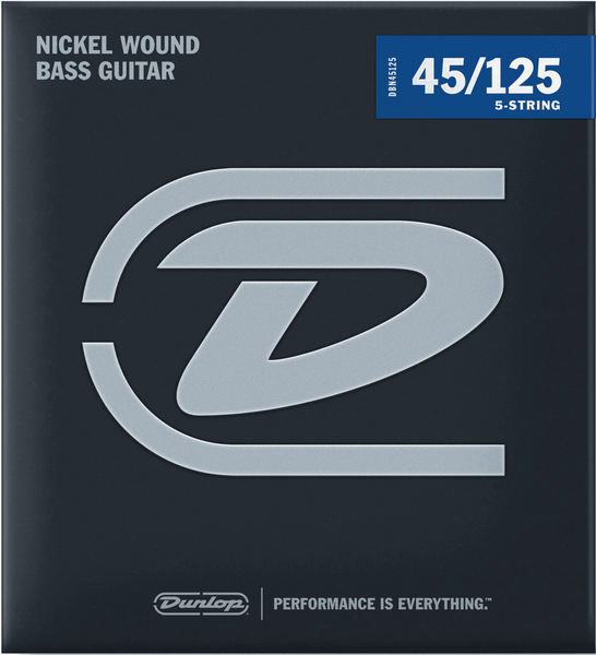 Dunlop BASS STRINGS ROUND WIRE NICKEL NICKEL 45-125 SET 5 STRINGS