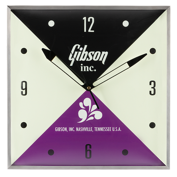 Home Office And Studio Gibson Vintage Lighted Wall Clock - Gibson Inc. Sign