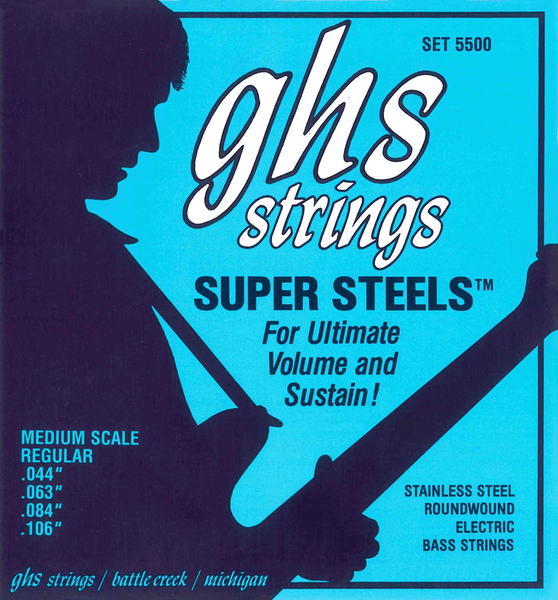 GHS 5500 SUPER STEELS ROUND FILE MEDIUM SCALE REGULAR SET !44-63-84-106