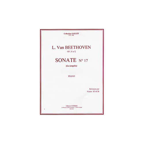 Combre Beethoven - Sonate No.17 OP31 No.2 Tempête - Piano