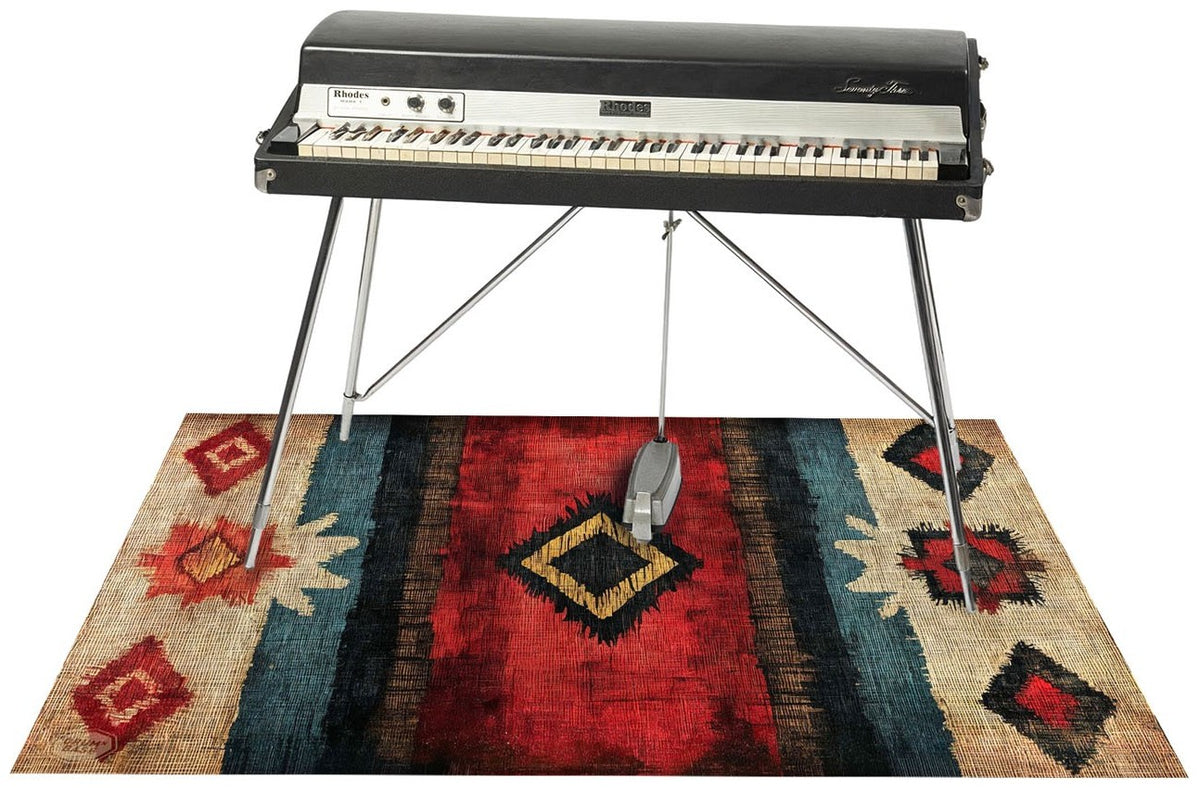 EART185-RED - Native American Podium- / Drummat 1.85 x 1.60m Antislip - Rood