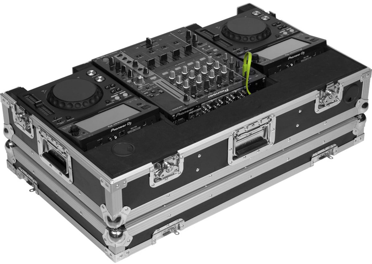 Flight Console 10/12'' XDJ700 en DJM750 W Zilver