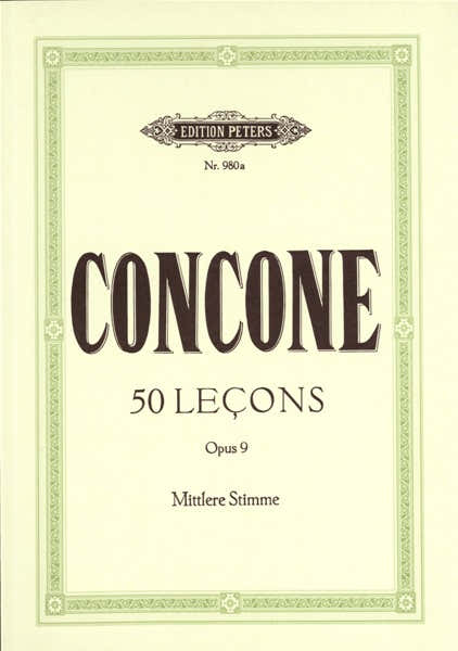 Concone Giuseppe - 5 Leçons Op.9 - Vocal