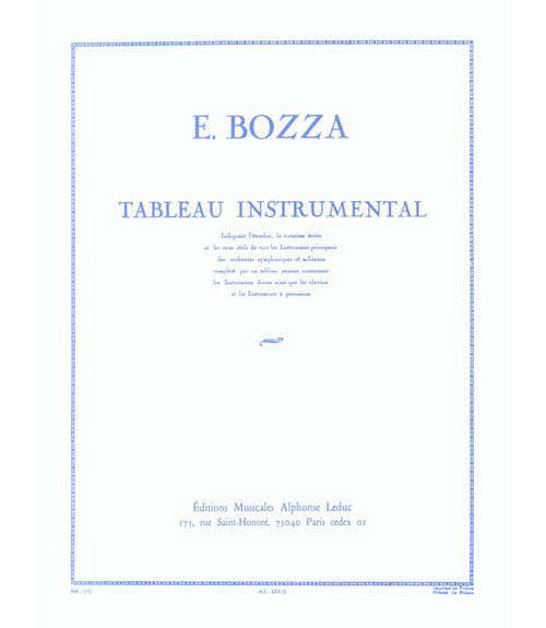 Leduc Bozza E. - Tableau Instrumental