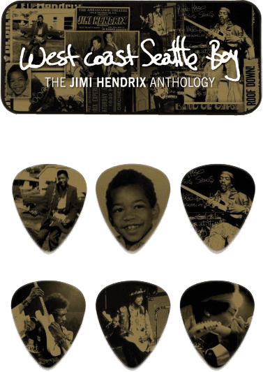 6 x Jimi Hendrix West Coast Boy Heavy Blik