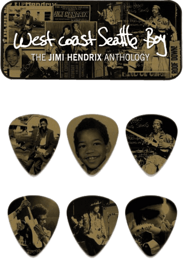 6 x Jimi Hendrix West Coast Boy Heavy Blik