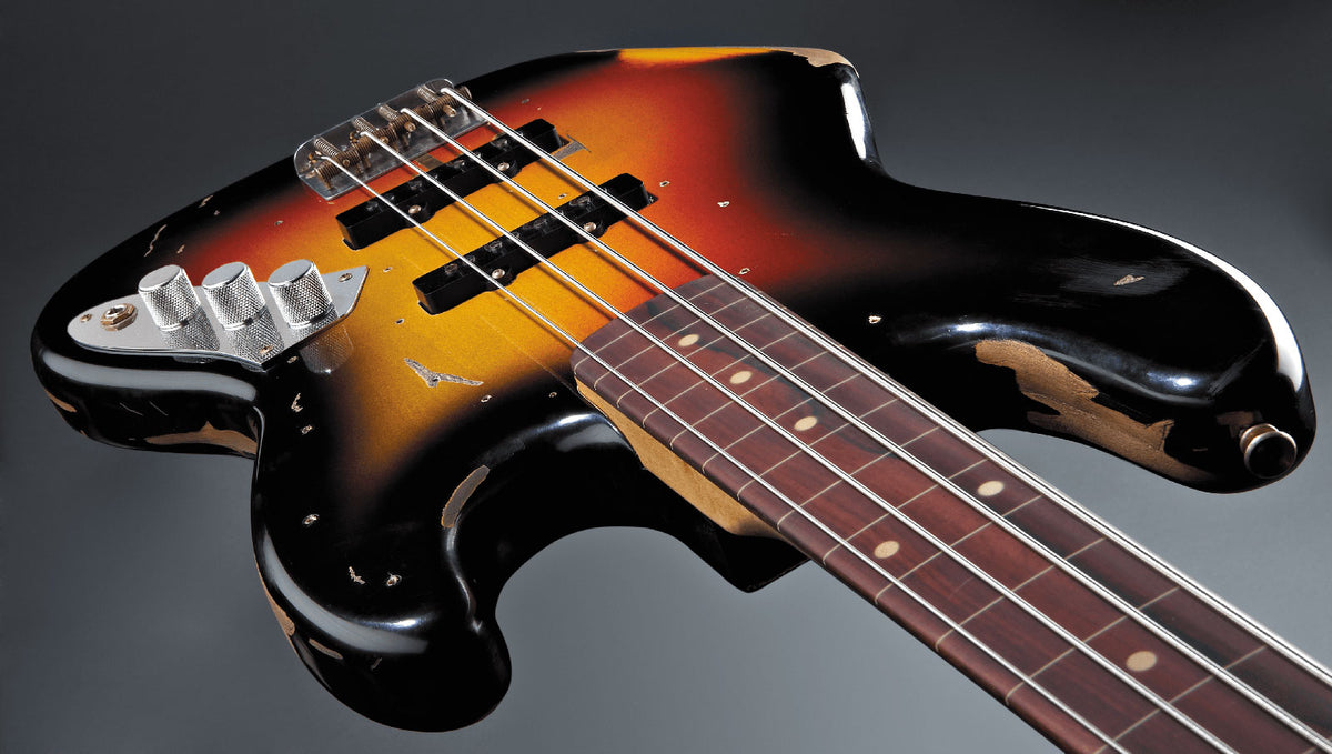 Jazz Bass Jaco Pastorius Fretloos Relic 3-kleurige Sunburst Artist 2025