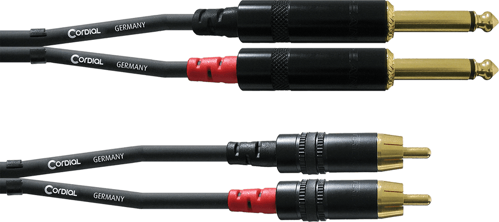 Audio Kabel Dubbele Jack Mono/RCA 1,5 M