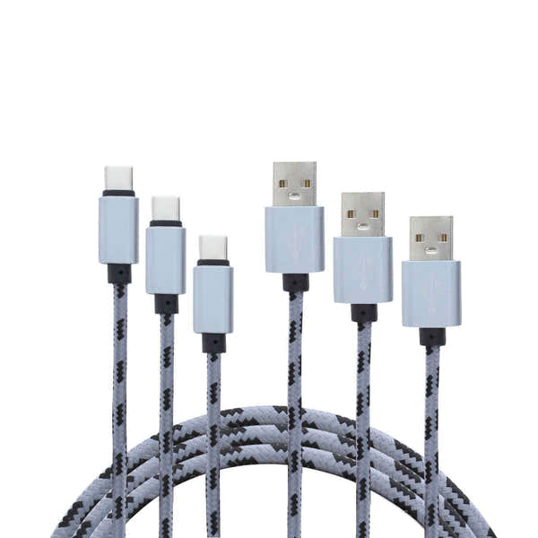 Yourban USBA-miUSB Pa - Pack 3 USB / Micro USB-kabels BL