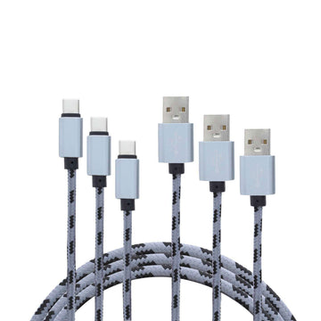 USBA-miUSB Pa - Pack 3 USB / Micro USB-kabels BL