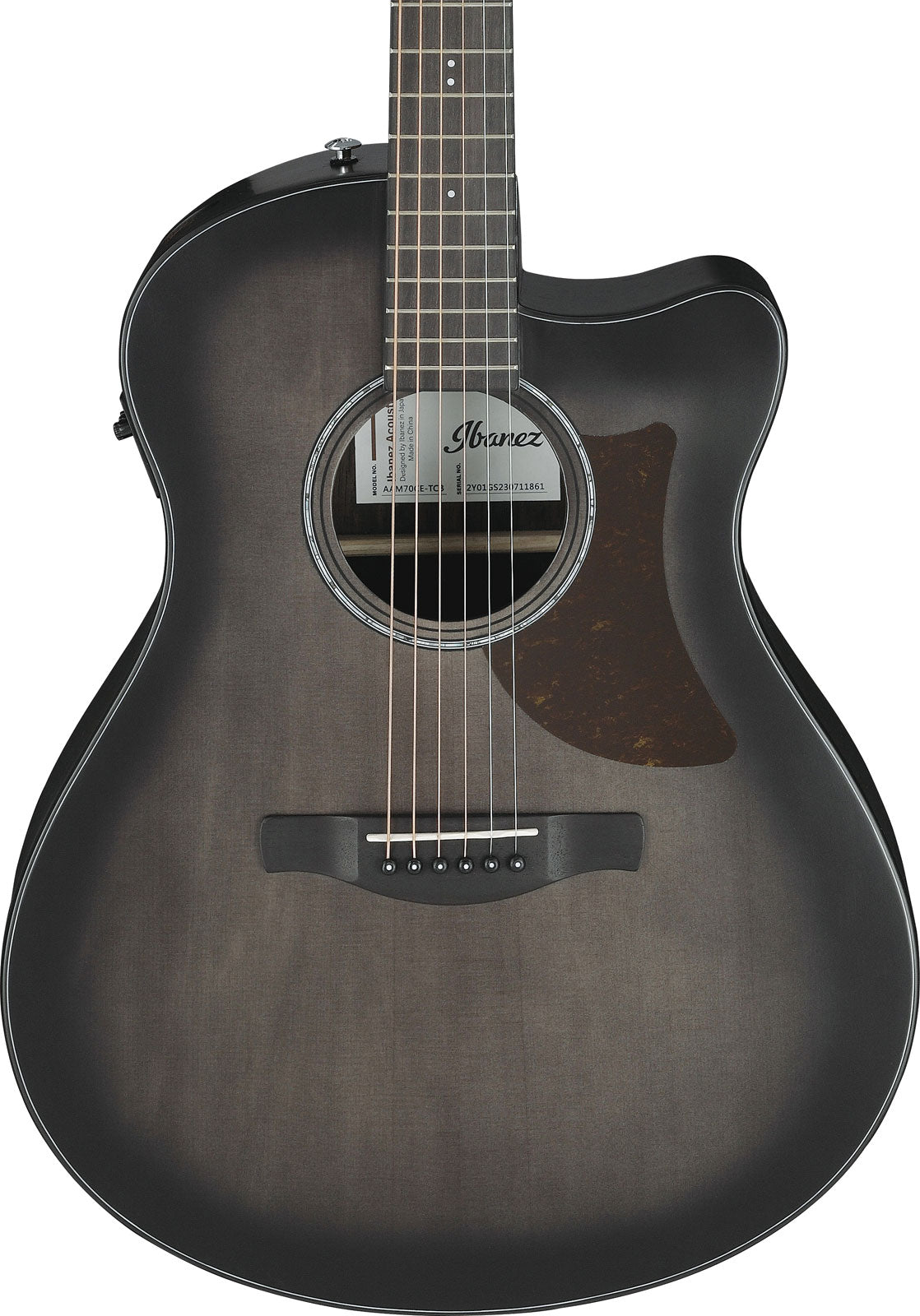 AAM70CE-TBN Transparant antraciet burst bovenblad Advanced Acoustic