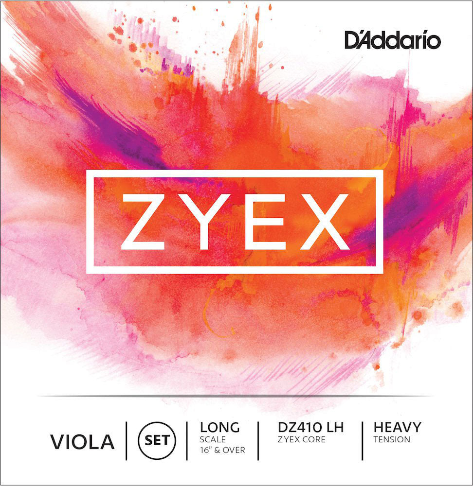 D'ADDARIO ZYEX "LONG SCALE" VIOLA STRING SET "HEAVY TENSION