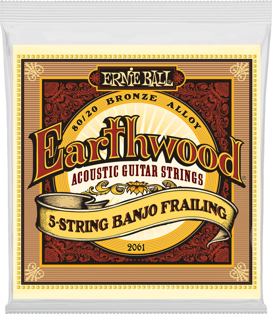 Ernie Ball EARTHWOOD 5-snarige Frailing-banjo 10-10 2061