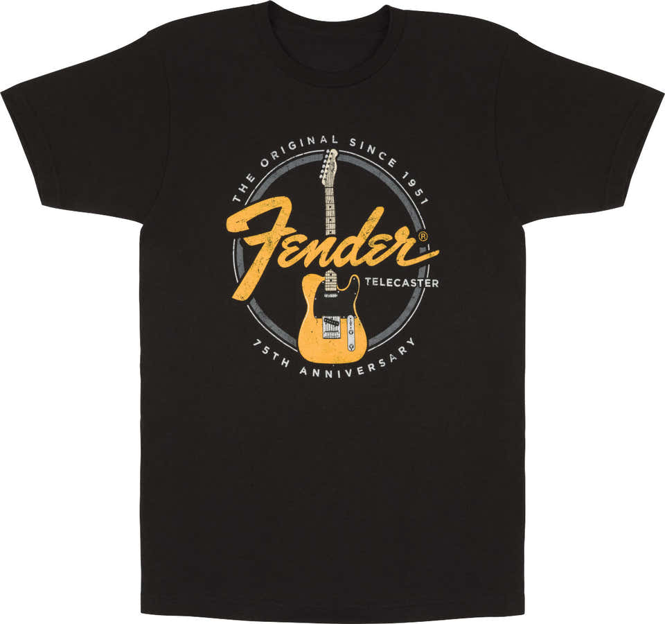 "L" T-Shirt 75th Telecaster Vintage Black