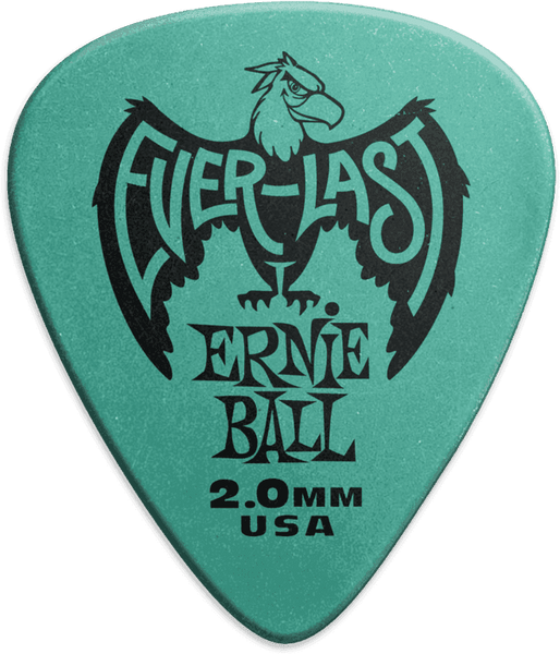 Plectrums Everlast Zakje van 12 IJsblauw 2mm