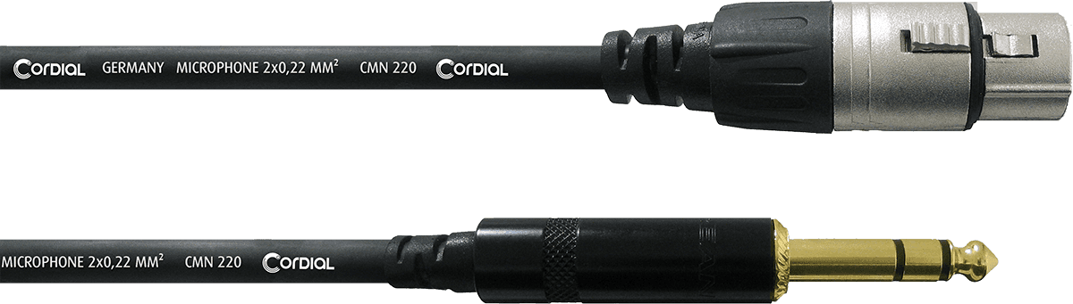 Audiokabel XLR Vrouwelijk/jack Mannelijk Stereo 1,5 M