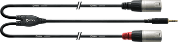 Y-Splitterkabel Minijack Stereo/2 XLR Mannelijk Lange 1,5 M