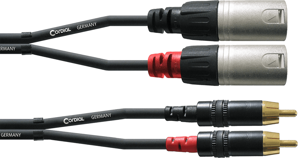 Dubbele Audiokabel XLR Male/RCA 6 M