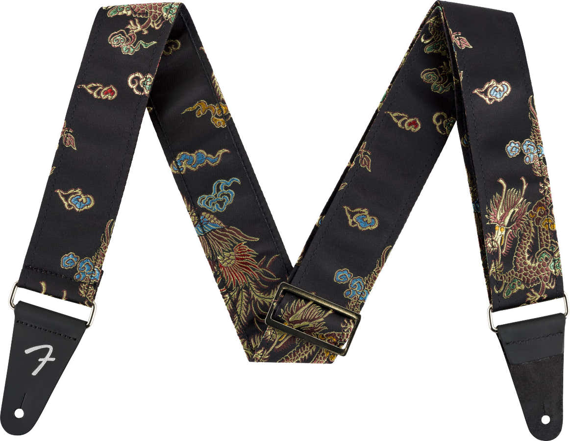 Satin Dragon Riem Zwart