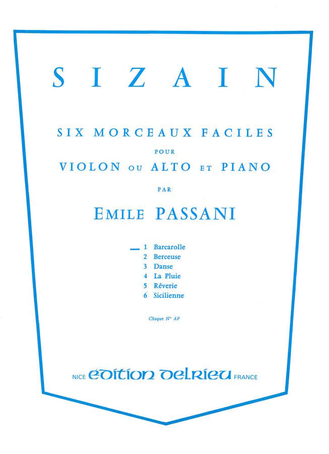Passani Emile - Sizain 1 : Barcarolle - Violon